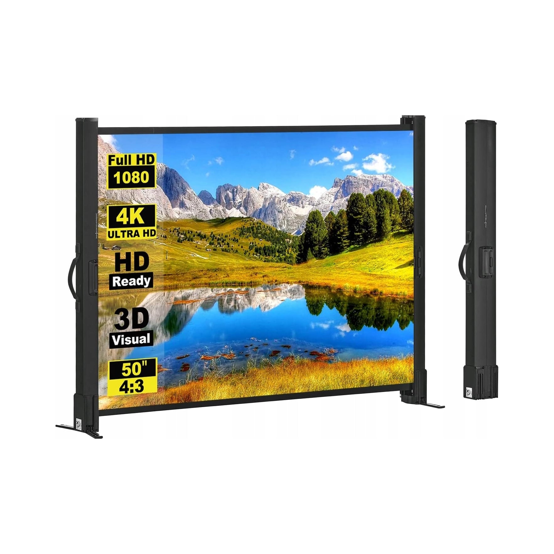 50" 4:3 Handheld Portable Projection Screen