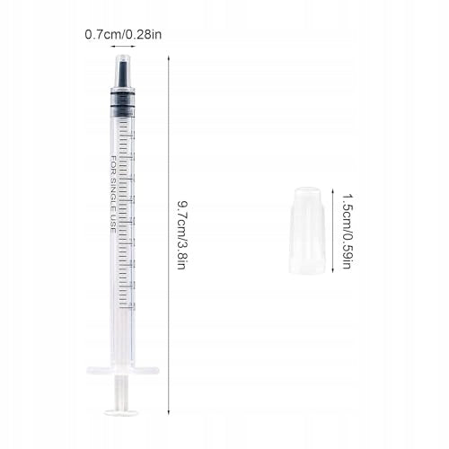 50 PCS 1 ML PLASTIC SYRINGES WITH NEEDLELESS CAPS SYRINGE FOR Kind insulin syringes
