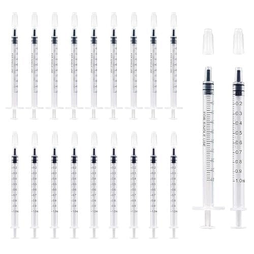 50 PCS 1 ML PLASTIC SYRINGES WITH NEEDLELESS CAPS SYRINGE FOR