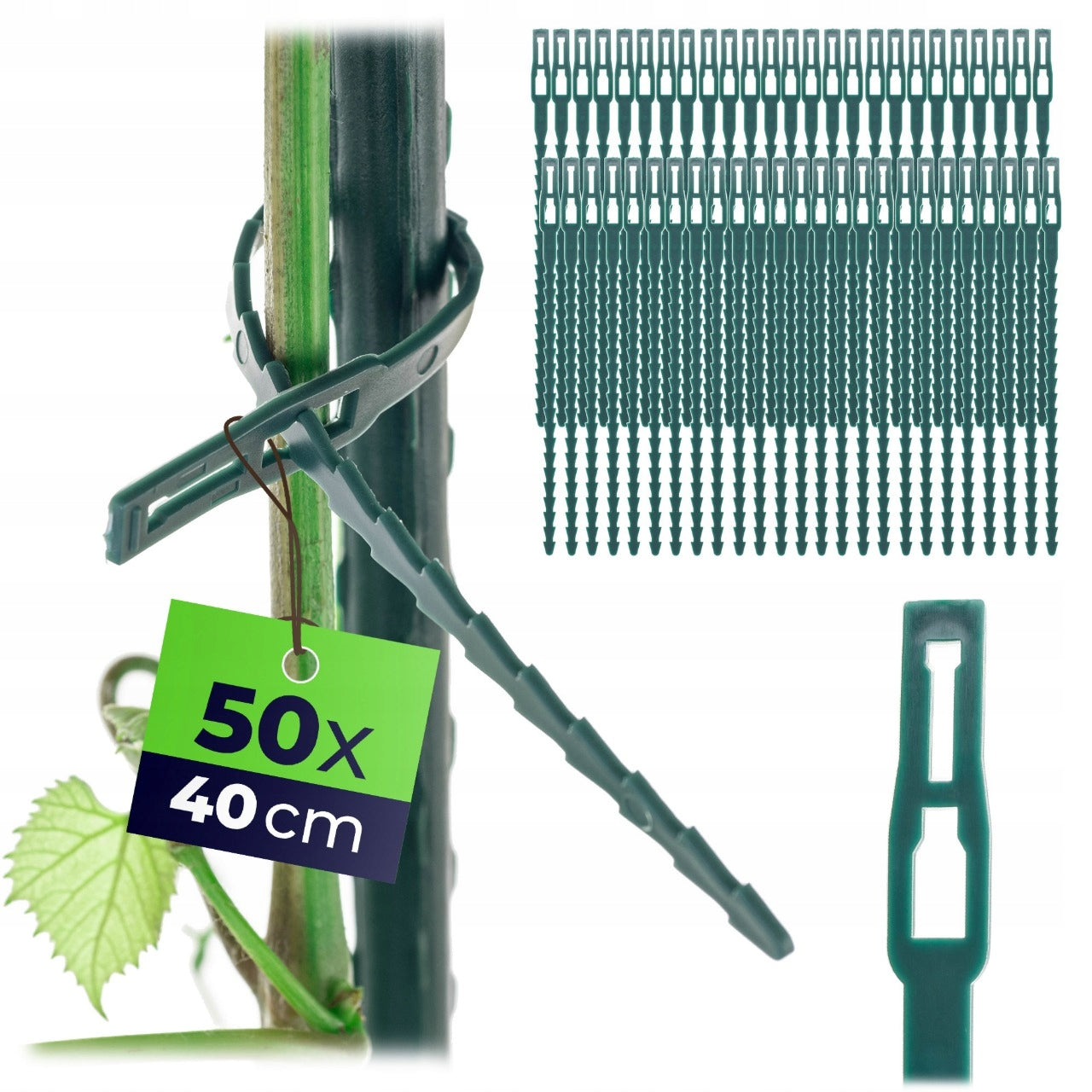 50 PCS 40 cm CLAMP BANDS FOR FIXING THE TRITITE OF FASTENING POLE SUPPORTS