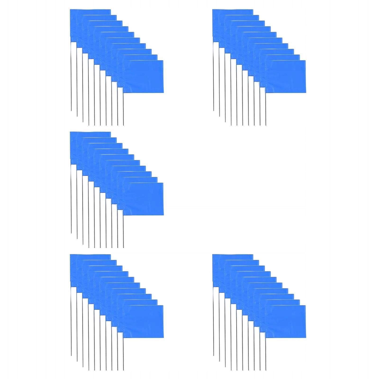 50 Pieces Blue Marking Flags Lawn Flags Markers for Lawn Sprinkler Packaging status original