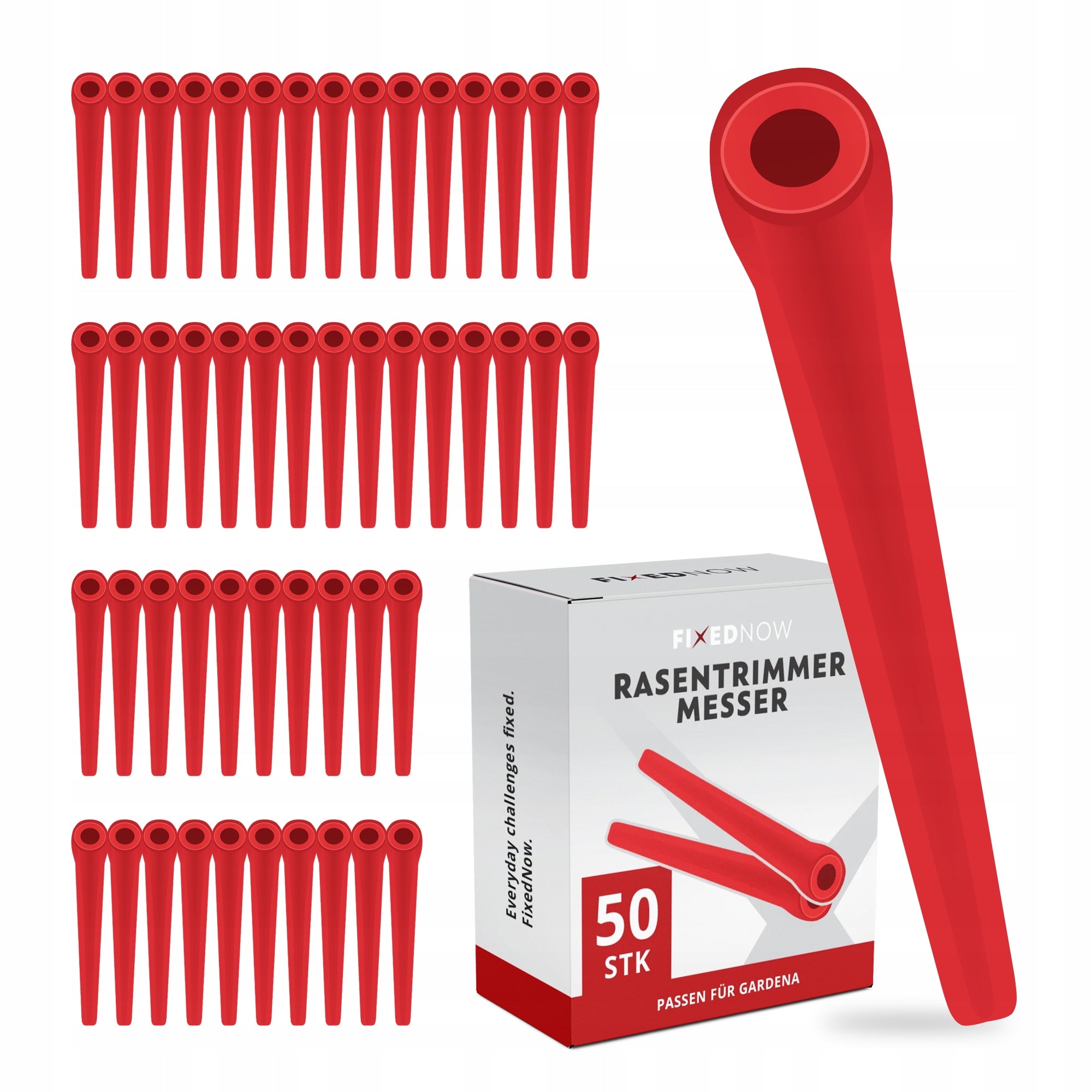 50 x Spare Plastic Knives Compatible with Gardena Trimmers