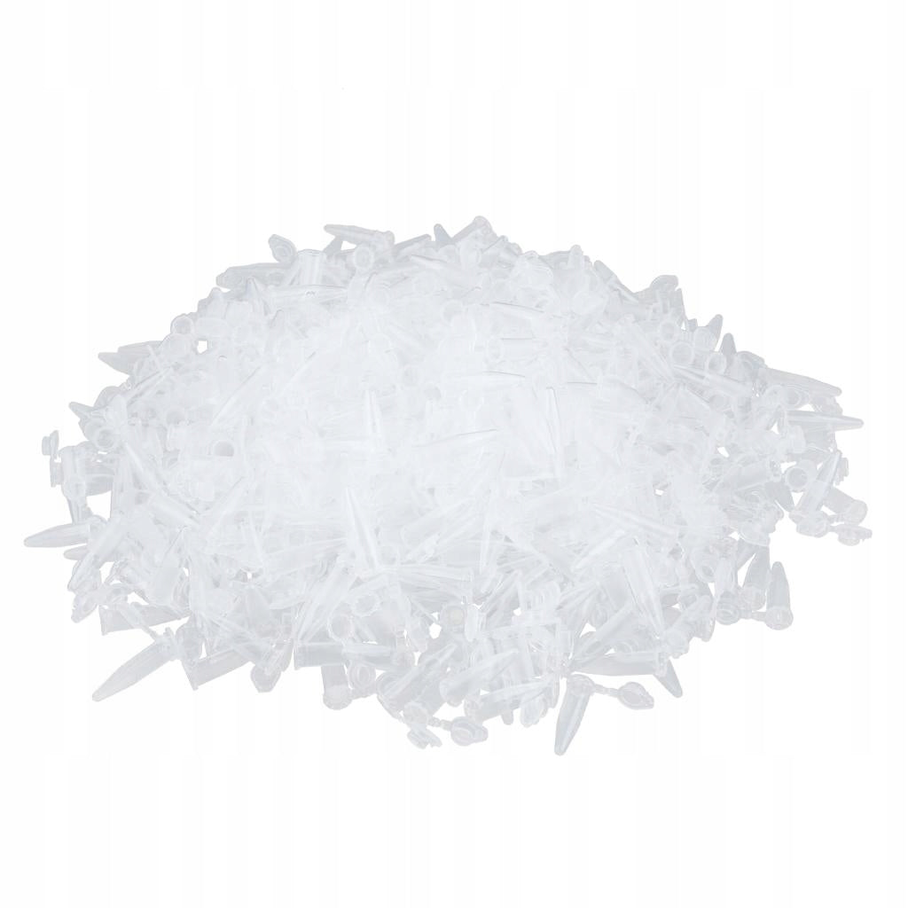 500 Pieces 1.5ml Clear PP Plastic Centrifuge Test Tubes & Lab Vial Storage