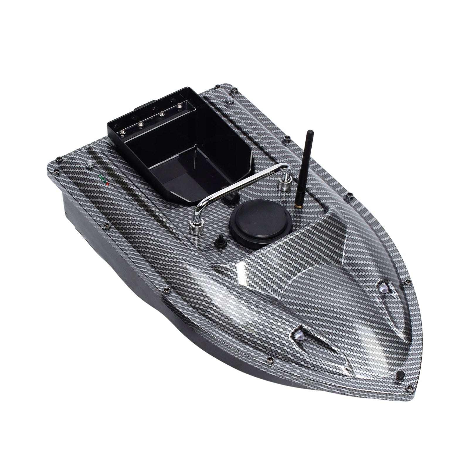 500M FISHING BAIT BOAT WITH LED LIGHT 1.5KG LOADING WEIGHT BLACK