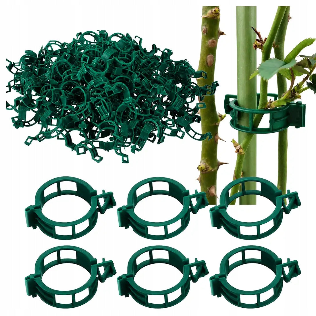 50X CLASPS CLIPS HANDLES FOR ATTACHING TOMATO PLANTS CLIPS TO STEMS