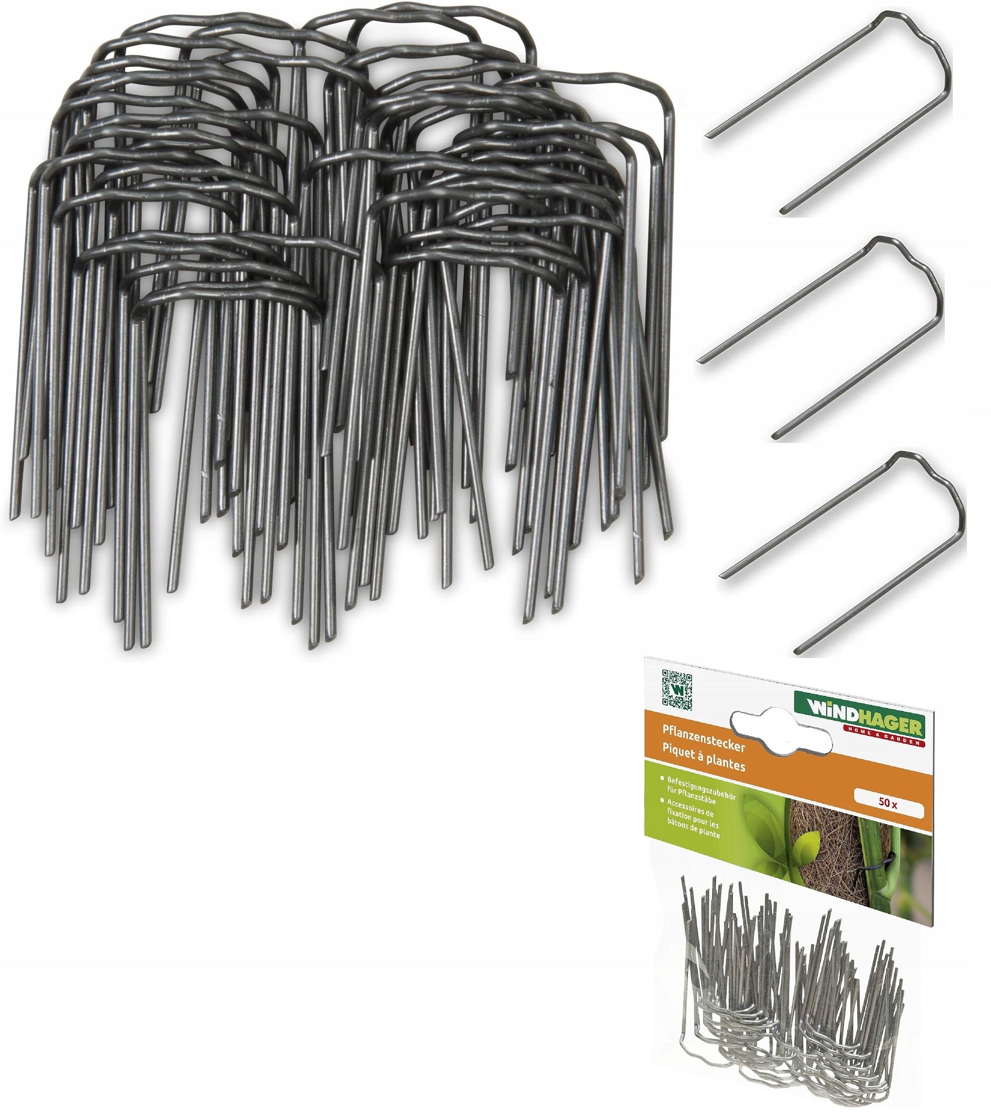 50X HOOKS CLIPS FOR FIXING PLANTS FLOWERS ROOTS ON TREE TRUNKS Packaging status original