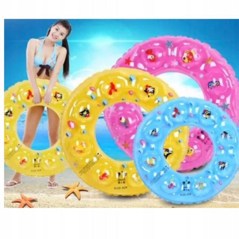 50cM SWIMMING WHEEL FOR KIDS COLORFUL INFLATABLE FOR BESEN LAKE Brand Ikonka