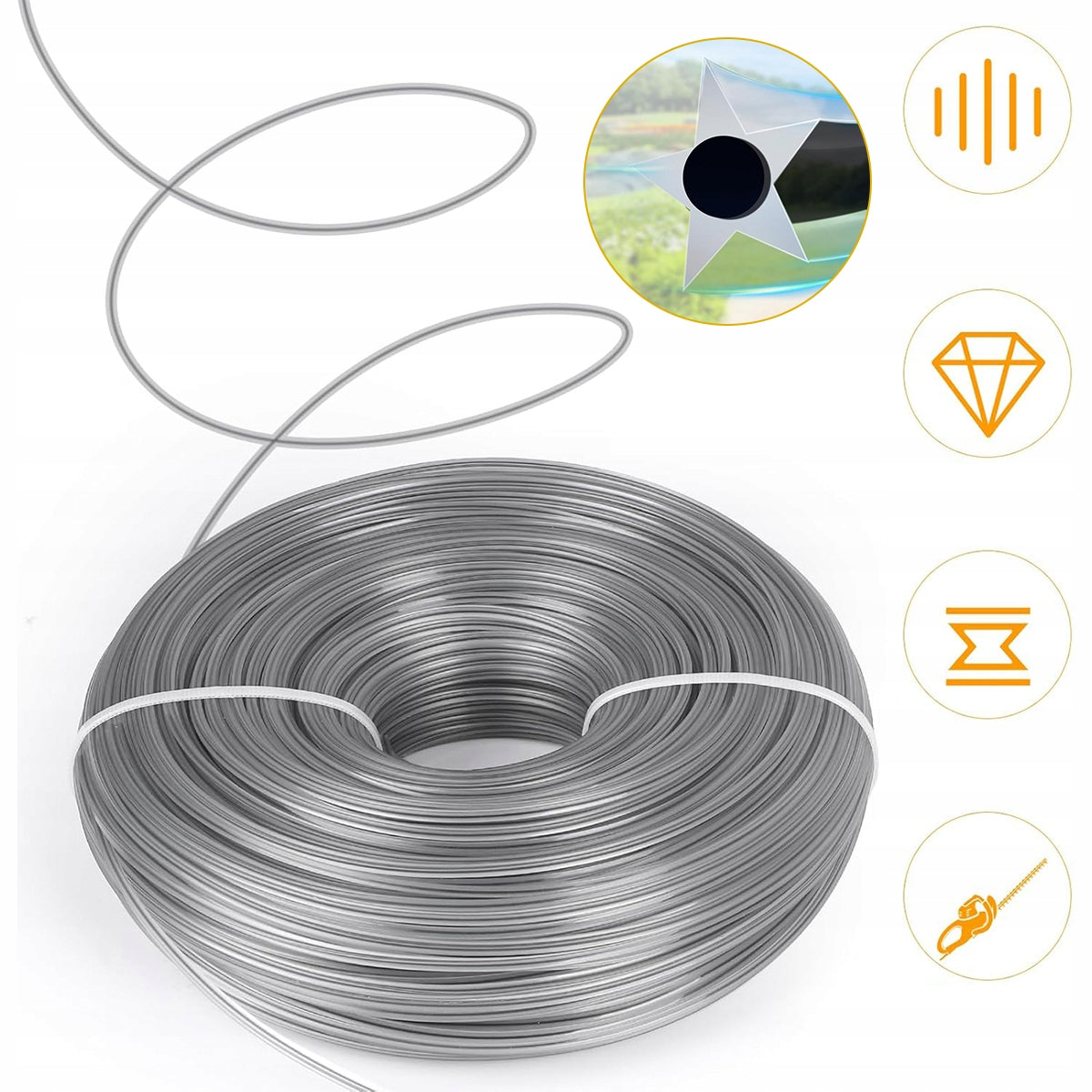 50m SCYTHE LINE CUTTING LINE FOR TRIMMER REINFORCED STRONG FOR STIHL 3 mm Brand no brand