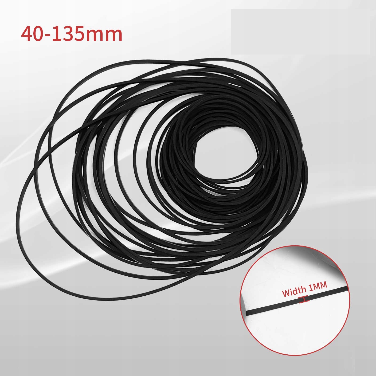 50pcs DRIVE STRIPS FOR TAPE RECORDER SET BLACK Manufacturer no brand