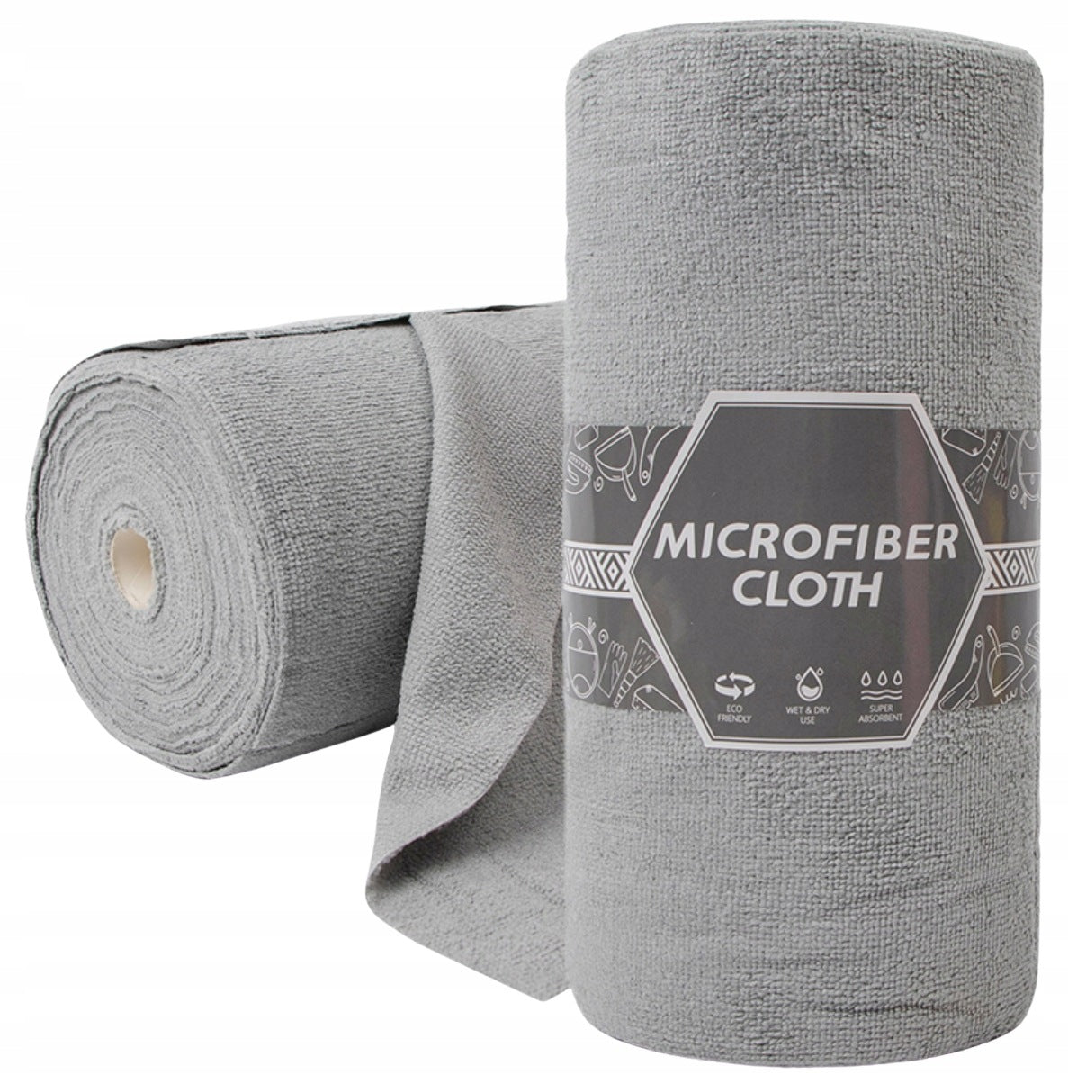 50x CLOTHS ON ROLL UNIVERSAL MICROFIBER TOWELS 25x25 120 GSM