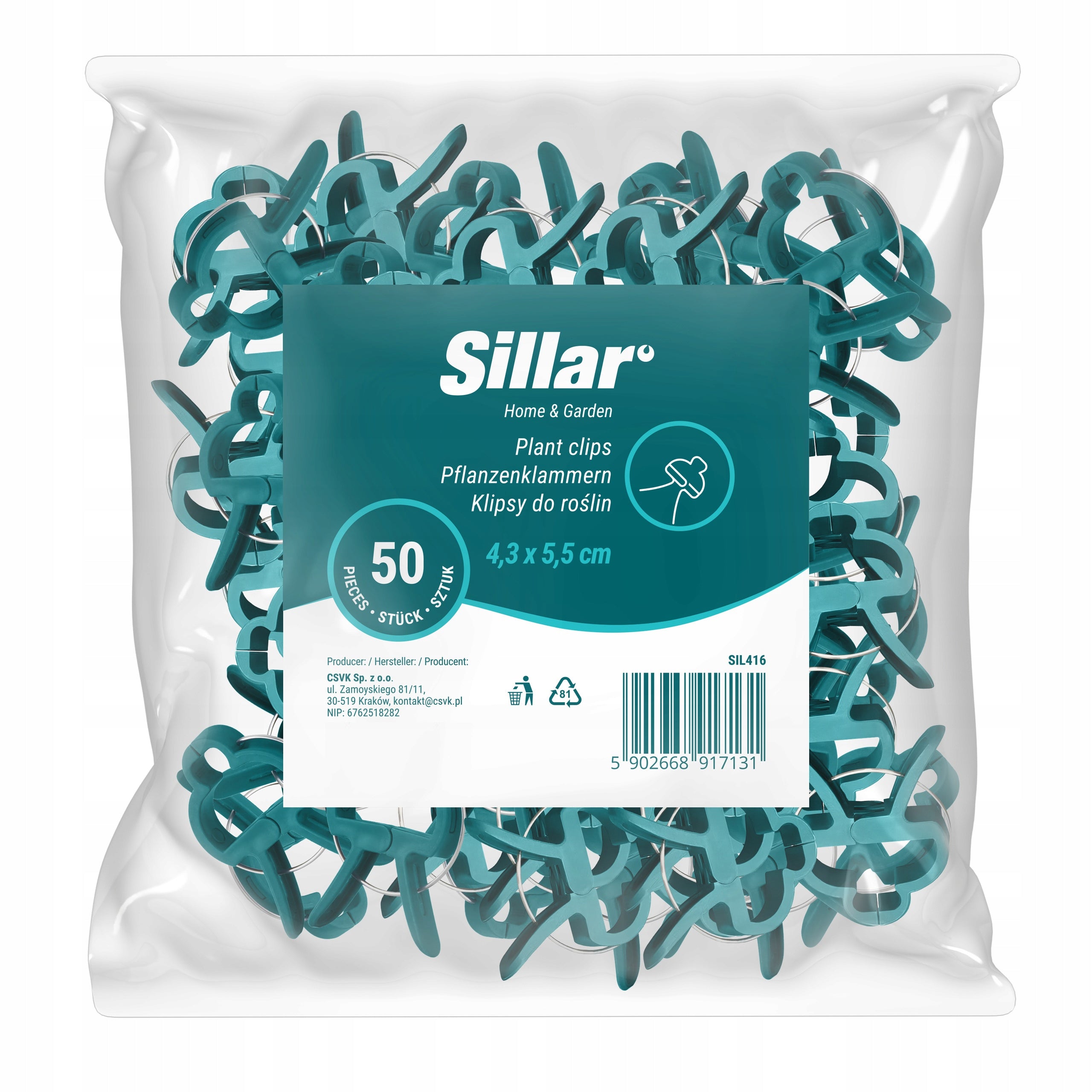 50x LARGE Fasteners 5,5cm for plants clips for fixing stems of tomato shoots Product height 5.5 cm