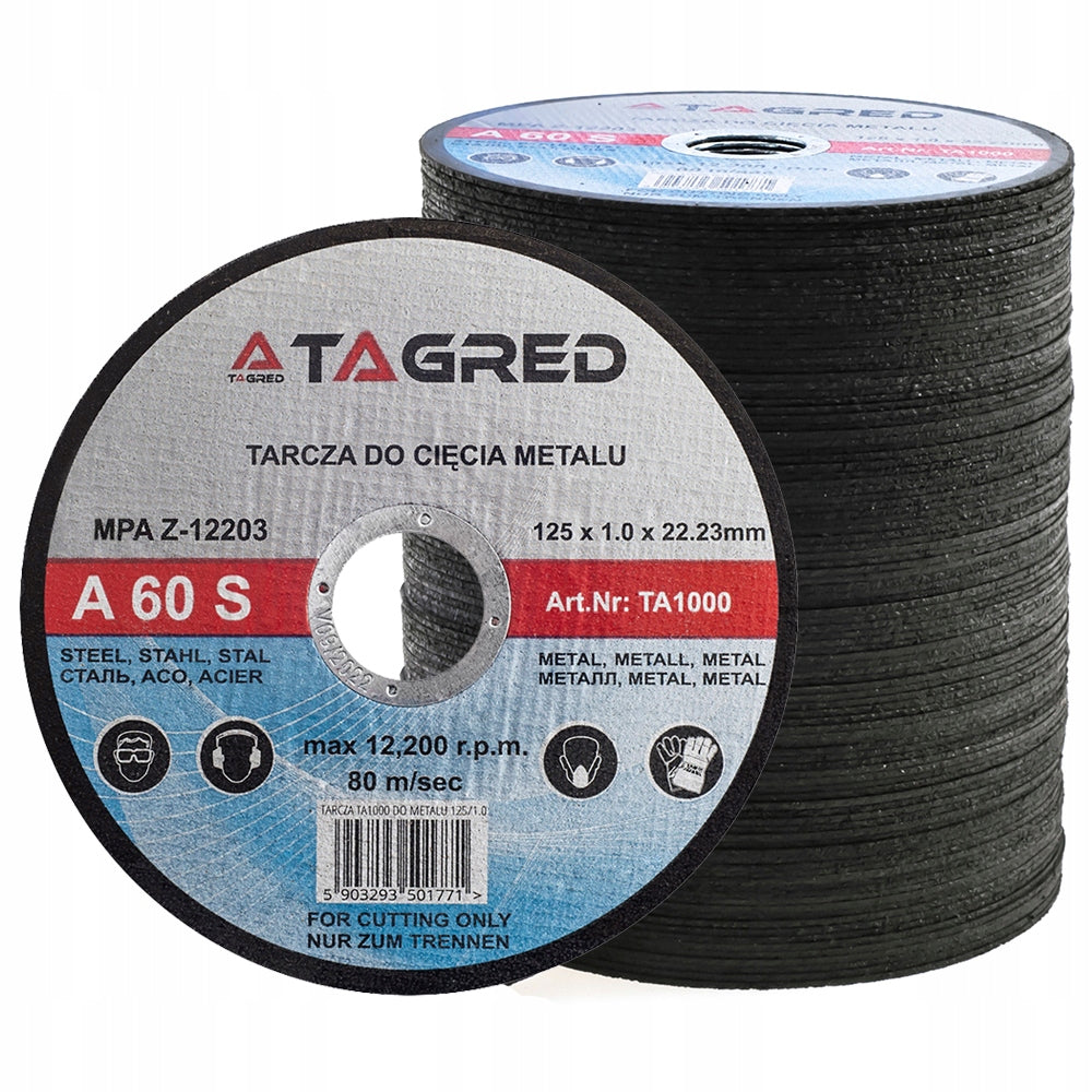 50x SET OF DISCS CUTTING DISC METAL STEEL 125mm 1mm INOX