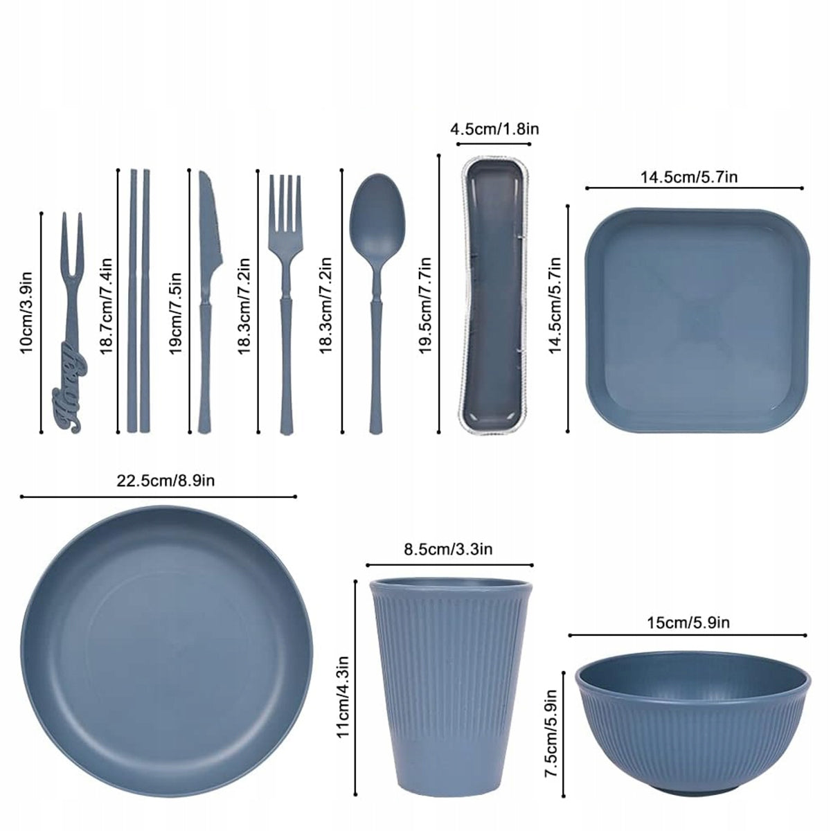 52 PCS PICNIC SET CAMPING DISHES TRAVEL CUTLERY 5 PEOPLE Brand no brand