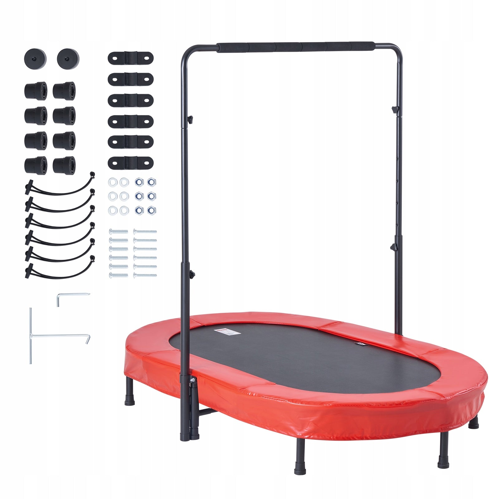 56" Trampoline for Kids Foldable Mini Toddler Trampoline Indoor Outdoor Kind without mesh