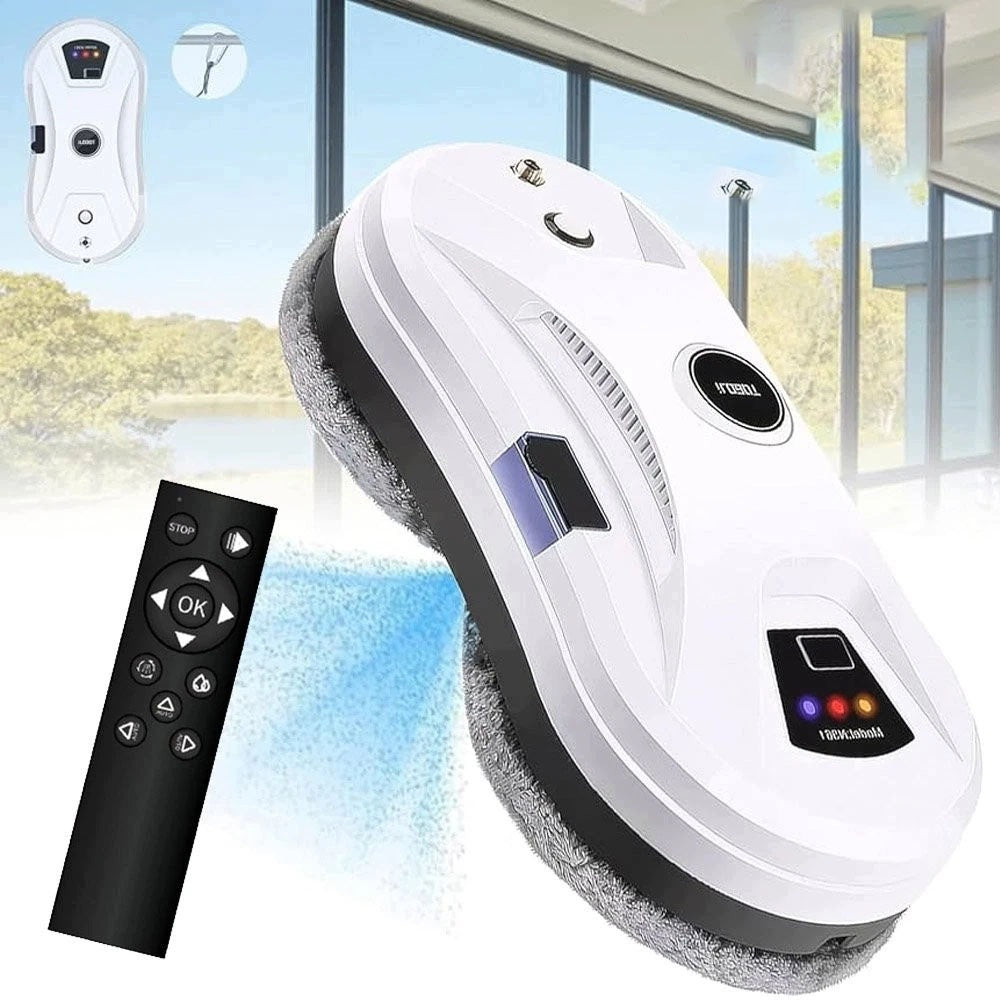 5600pa Window Cleaner Robot with 10 Cloths, Automatic/Handheld Sprinkler