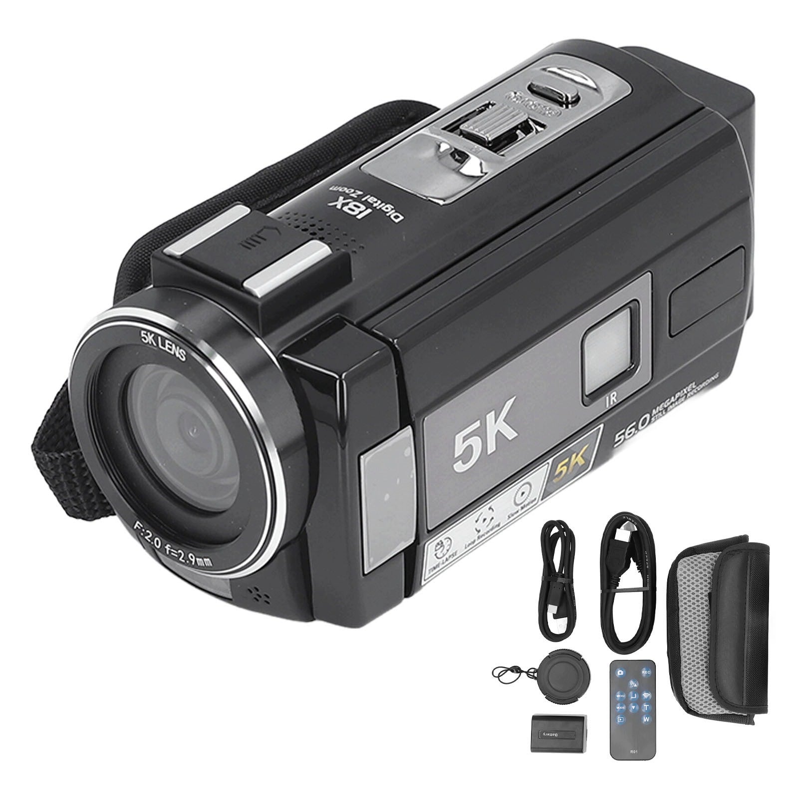 56MP 5K DV800 18x Digital Zoom Camera Autofocus Anti Shake KB Resolution 1 Mpx