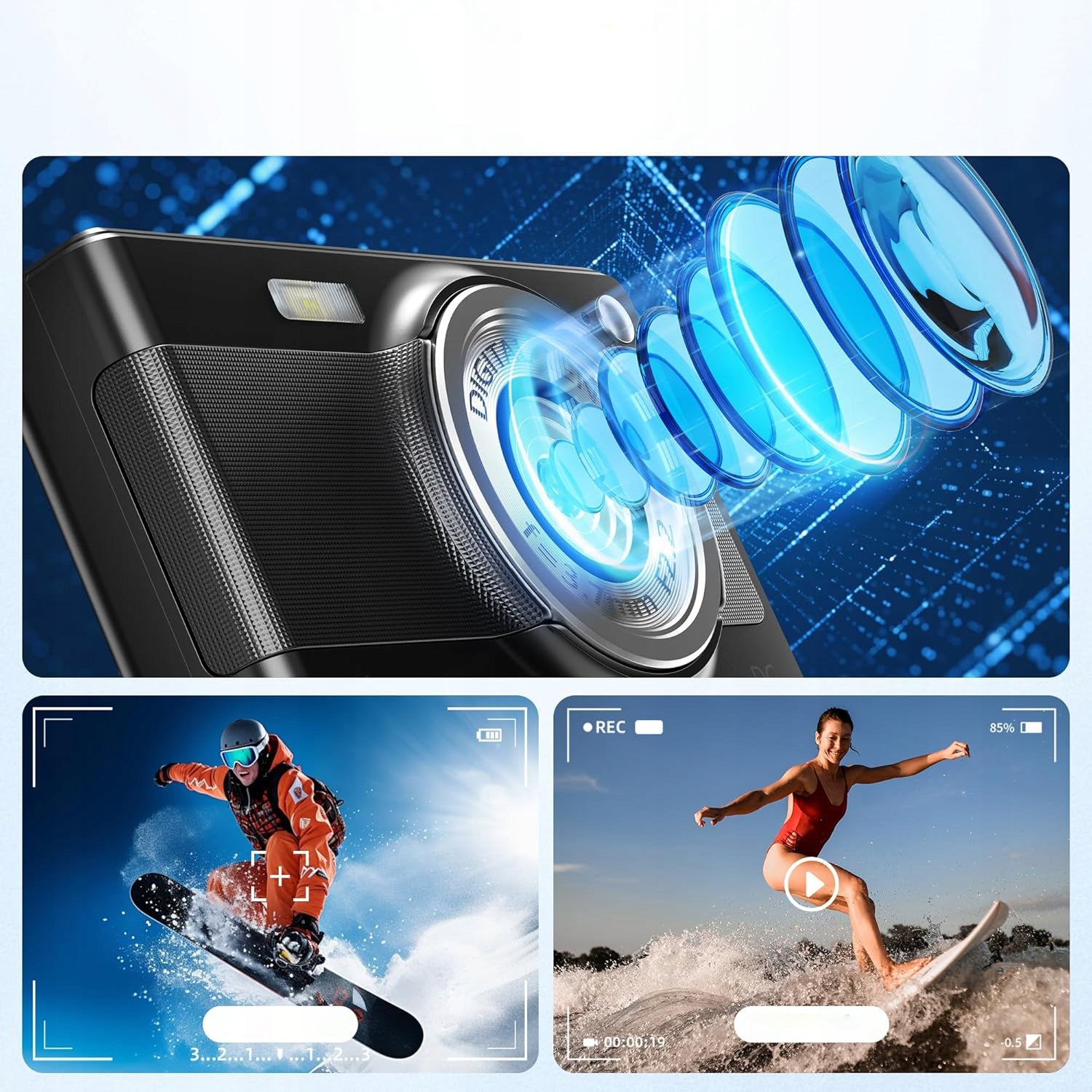 56MP PORTABLE DIGITAL CAMERA WITH FILTERS AND 32GB MEMORY CARD Brand no brand