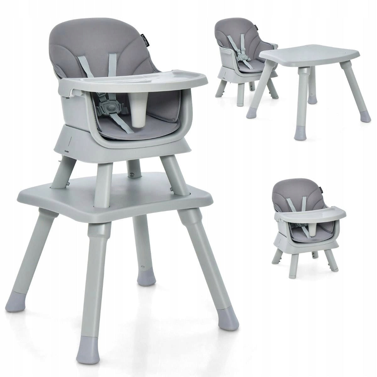 58 x 58 x 98 cm Highchair - Multifunctional 6 in 1, Grey