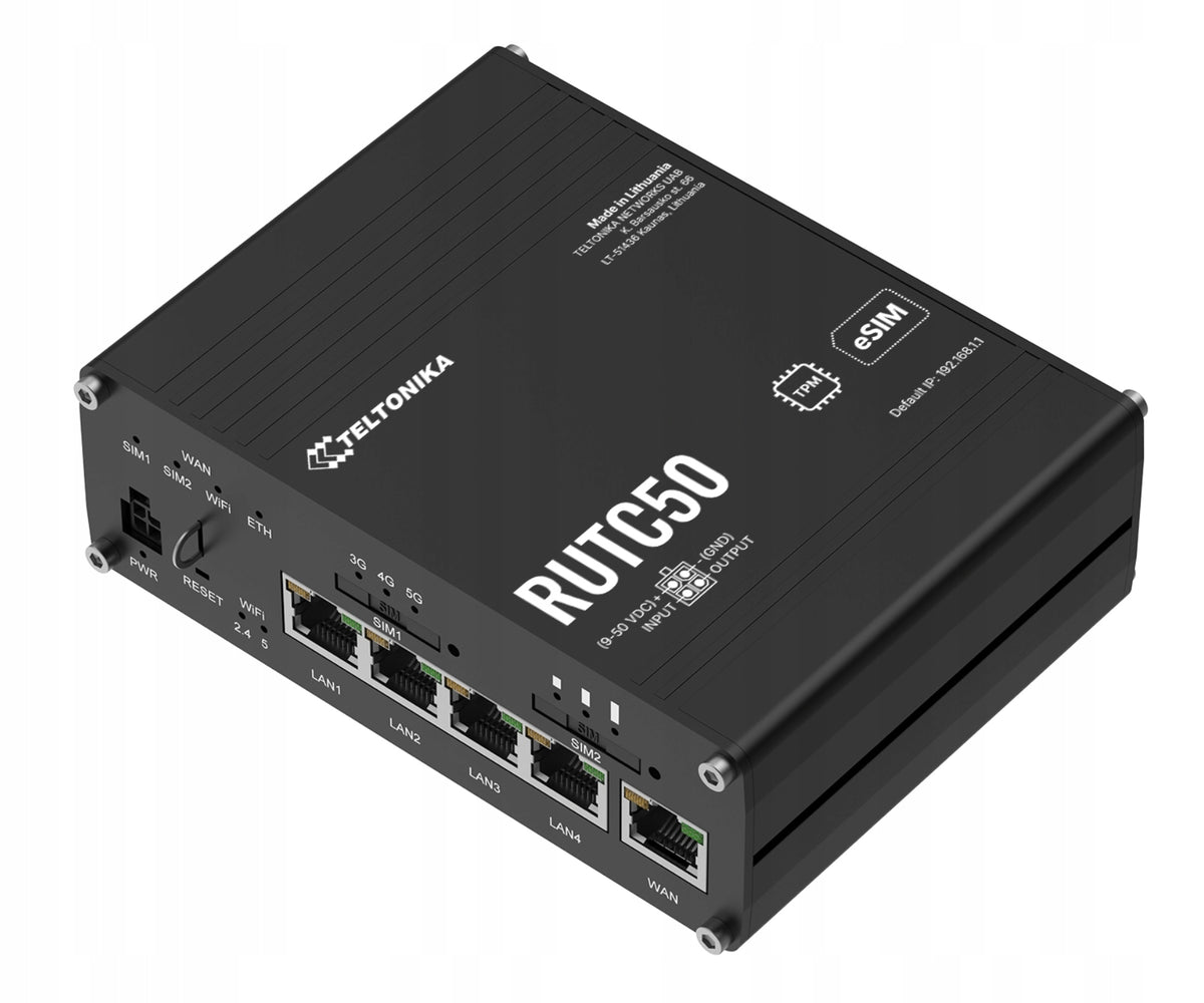 5G ACCESS POINT + ROUTER RUTC50 DUAL SIM + eSIM TELTONIKA Manufacturer Teltonika