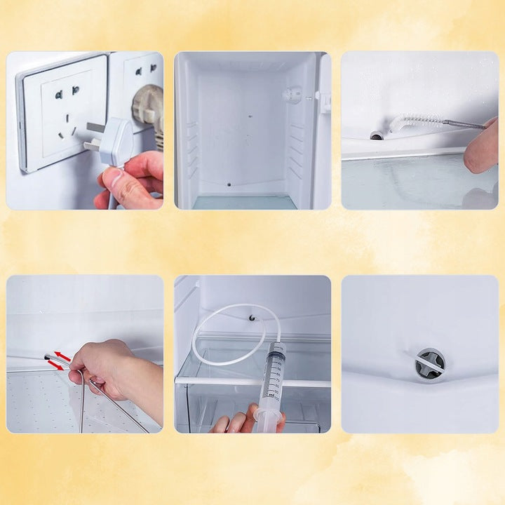 5IN1 DRAIN REFRIGERATOR CLEANING KIT UNIVERSAL LARGE SYRINGE HOSE Material of manufacture steel