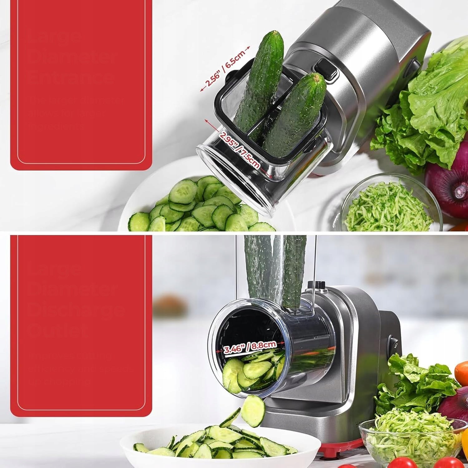 5IN1 ELECTRIC VEGETABLE GRATER 5x BLADES 500W ZOSUDULL VSQ-S6 Brand Zosudull