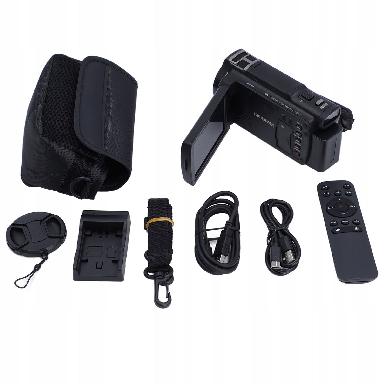 5K 30FPS Video Camera 12X Optical Zoom 3,5 Inch Rotating 7Y Camera Resolution 1 Mpx