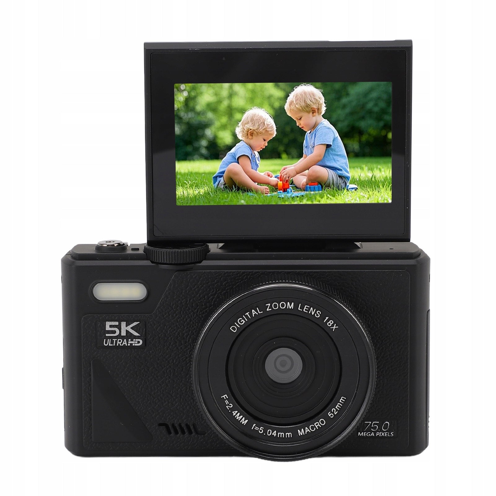 5K 75MP HD Digital Camera 18x Digital Zoom Focus Retro O3 Model 1038MZQN