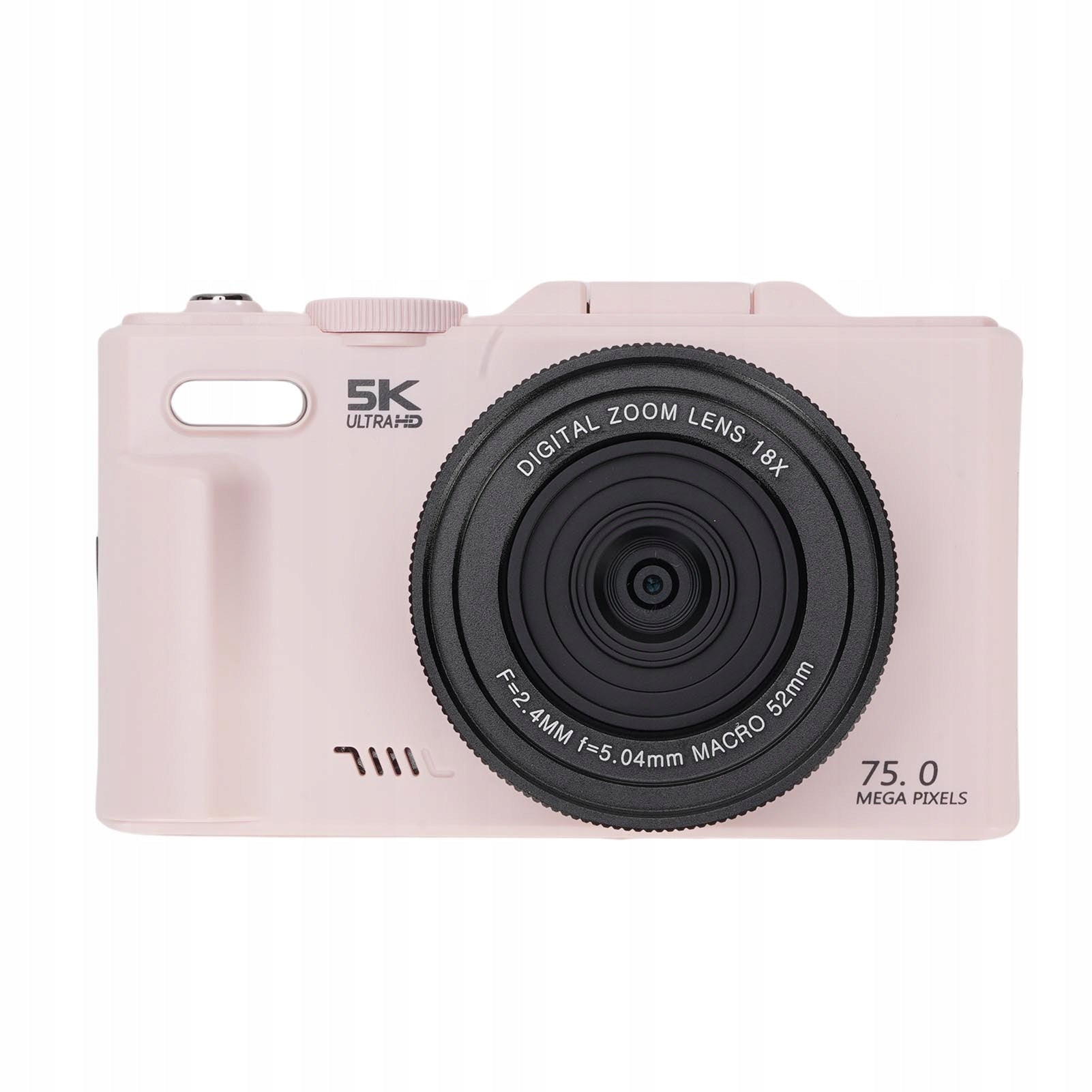 5K 75MP WiFi Vlog Digital Camera with 18x Digital Zoom 3,0 inch 7V