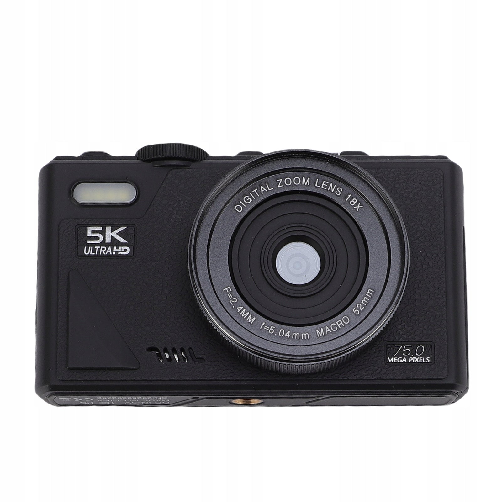 5K Digital Camera for Photography Anti Shake Wi -Fi 75MP VB Vlog Camera