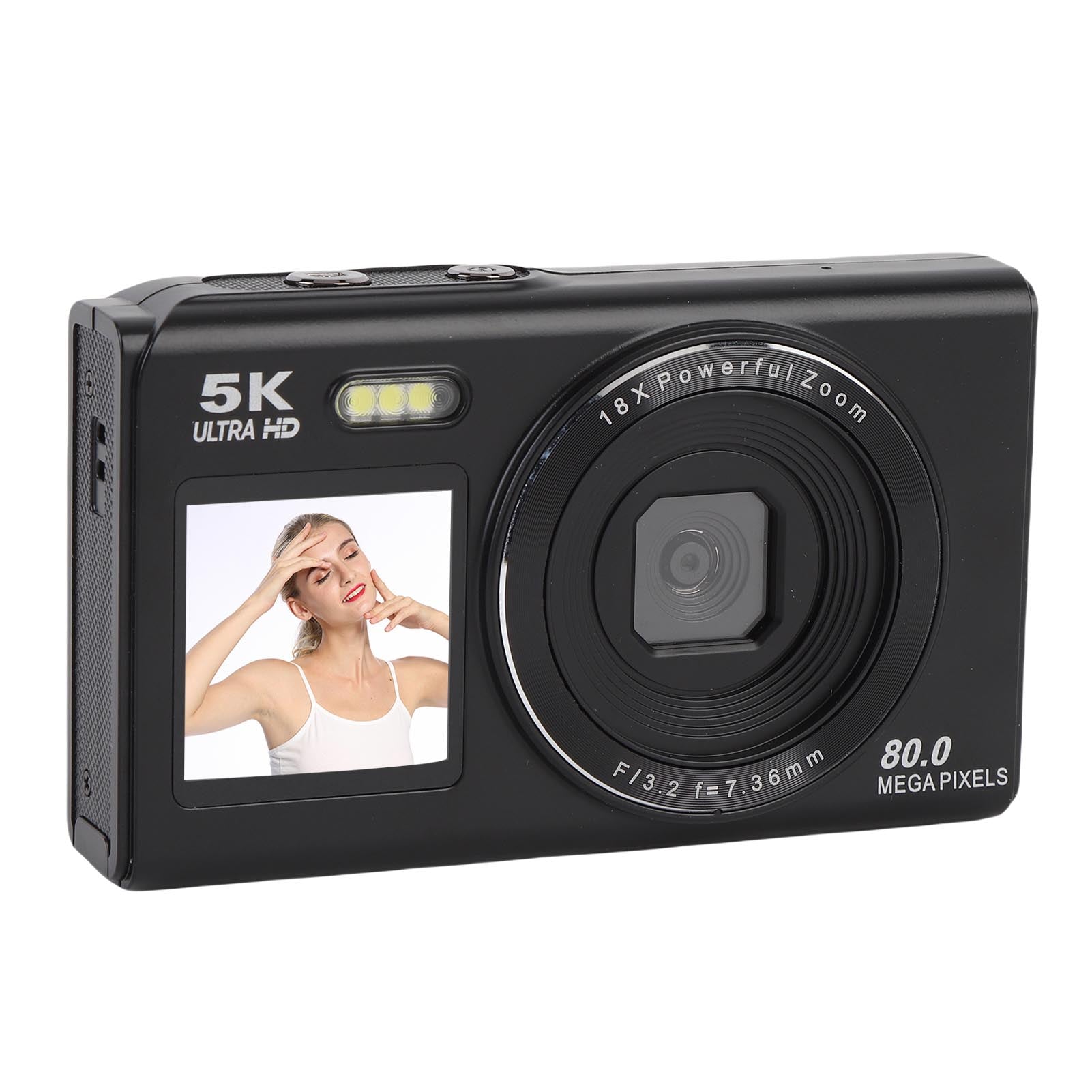 5K Digital Camera with Dual Screen 18x Zoom 80MP WiFi Vlog MF Brand no brand