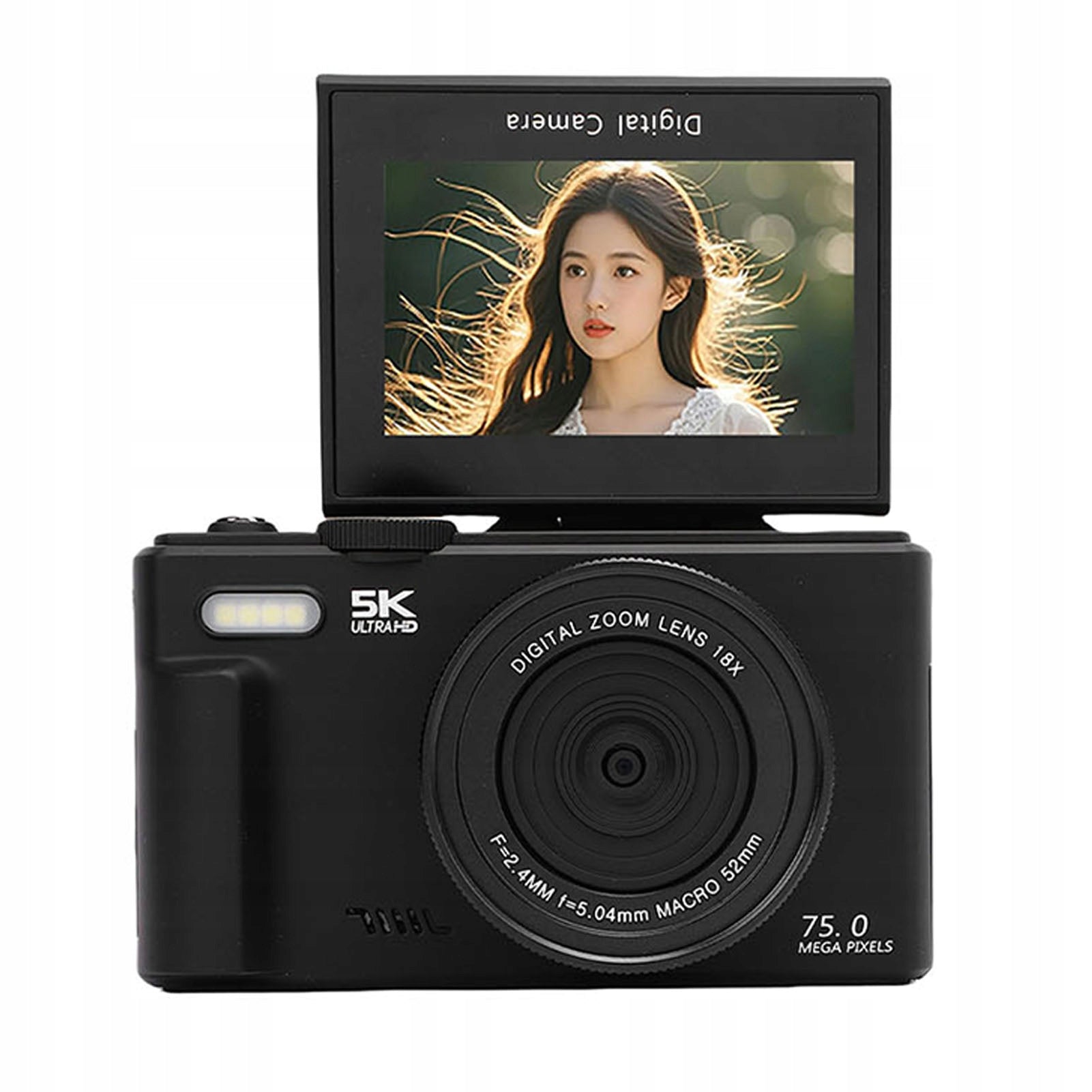 5K Digital Cameras for 75 MP HD Photography 18x Digital Zoom with 0W Model 0015FPWJ