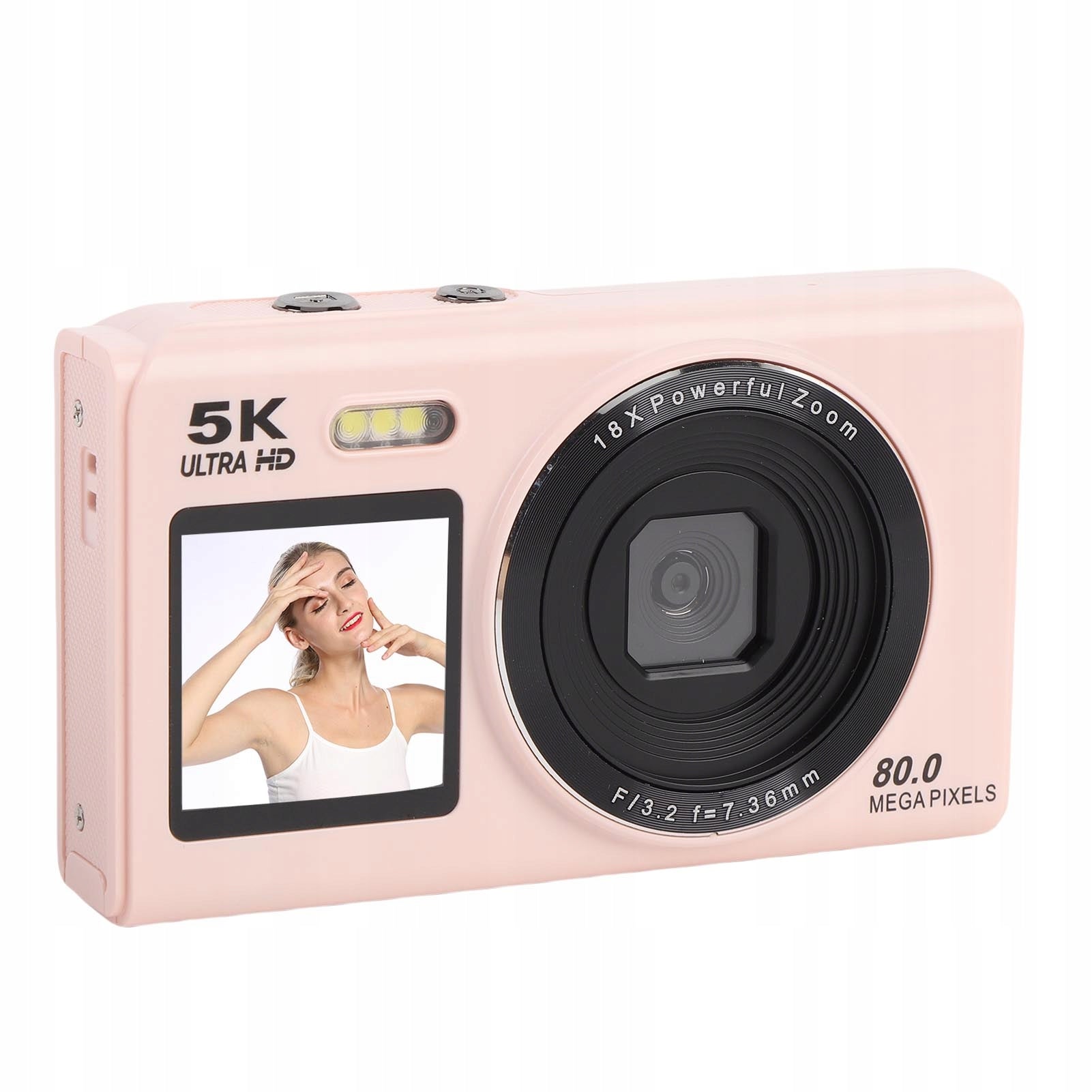 5K Dual Screen Digital Camera 18x Zoom 80MP WiFi Vlog 8E
