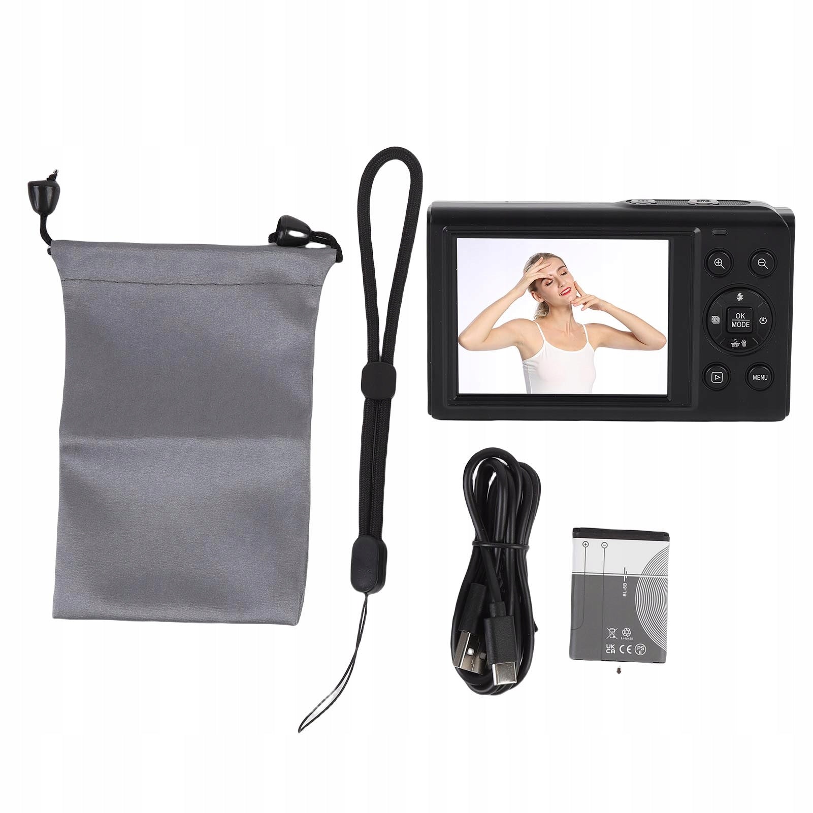 5K Dual Screen Digital Camera 18x Zoom 80MP WiFi Vlog QH Brand no brand