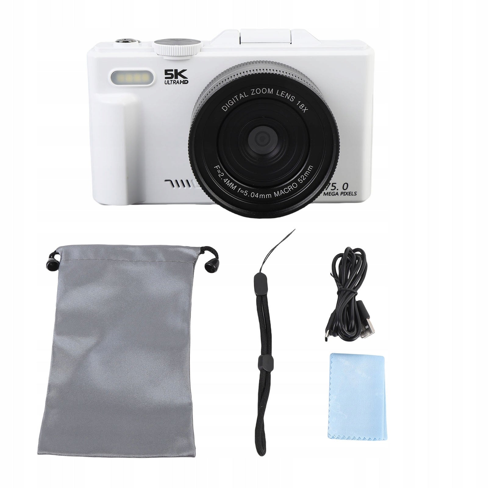 5K HD 75MP UHD 18XAF Autofocus Digital Camera 3 Inch WiFi Screen with SV Model 3099AQZV