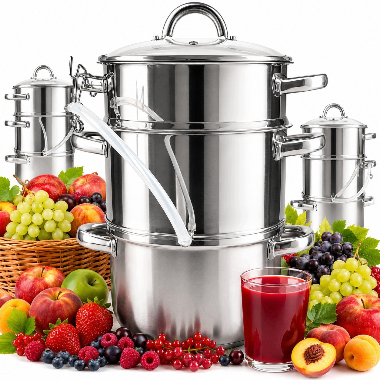 5L STEAM JUICER FOR FRUIT FOR INDUCTION GAS LARGE XXL POT ALTOM DESIGN