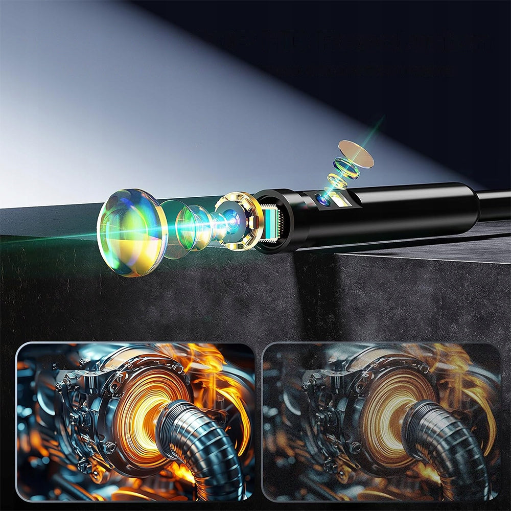 5M HD ENDOSCOPE INSPECTION CAMERA LCD DISPLAY USB 8LED IP67 FOR PIPES Brand Bedee