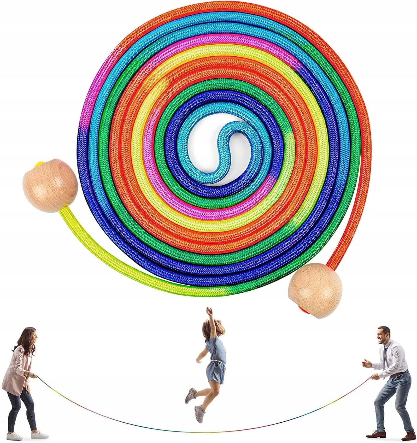 5M TRAINING JUMP ROPE FOR MANY PEOPLE COLORFUL JUMP ROPE FOR CHILDREN