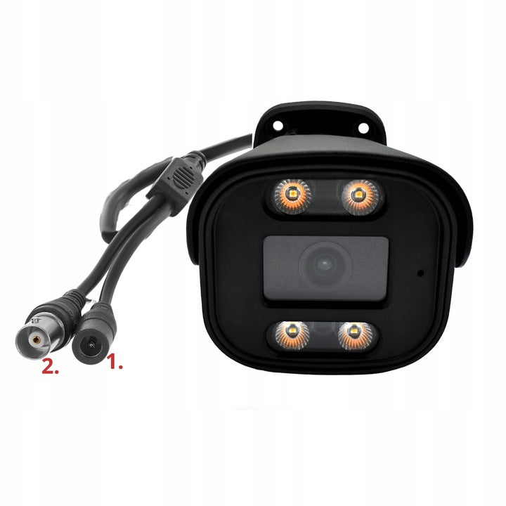 5MPX SURVEILLANCE KIT 4 OUTDOOR CAMERAS BLACK DUAL LED + IR DISK 1Tb Manufacturer code DVS-XVR0401-N5+4xDVS-HA5028NT-IRLS+1TB