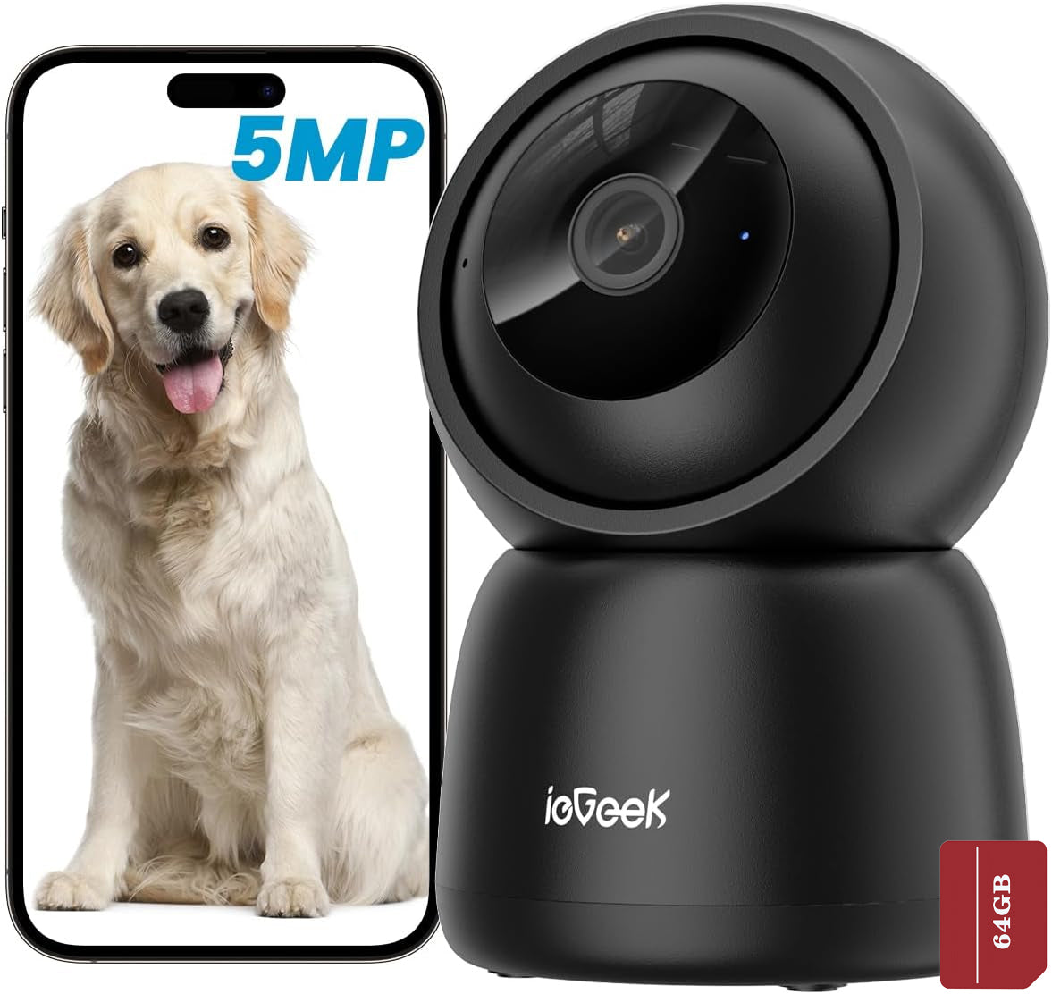 5MPx BABY MONITOR ELECTRONIC WIFI CAMERA MOTION SENSOR INDOOR SD