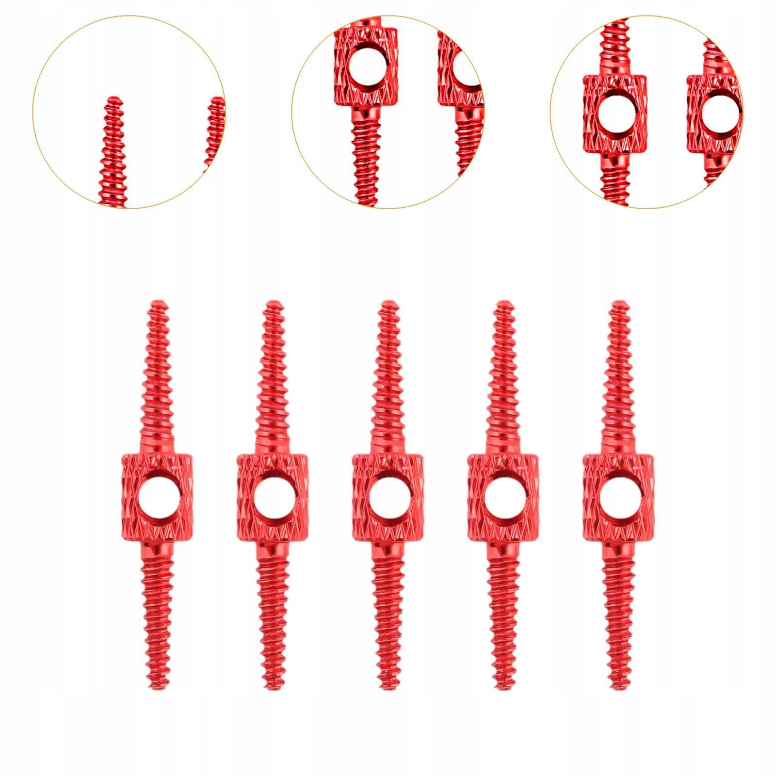 5Pcs Brake ing Cable Housing Oil Pipe Sturdy Aluminum Alloy Compact Red For for wheel centering