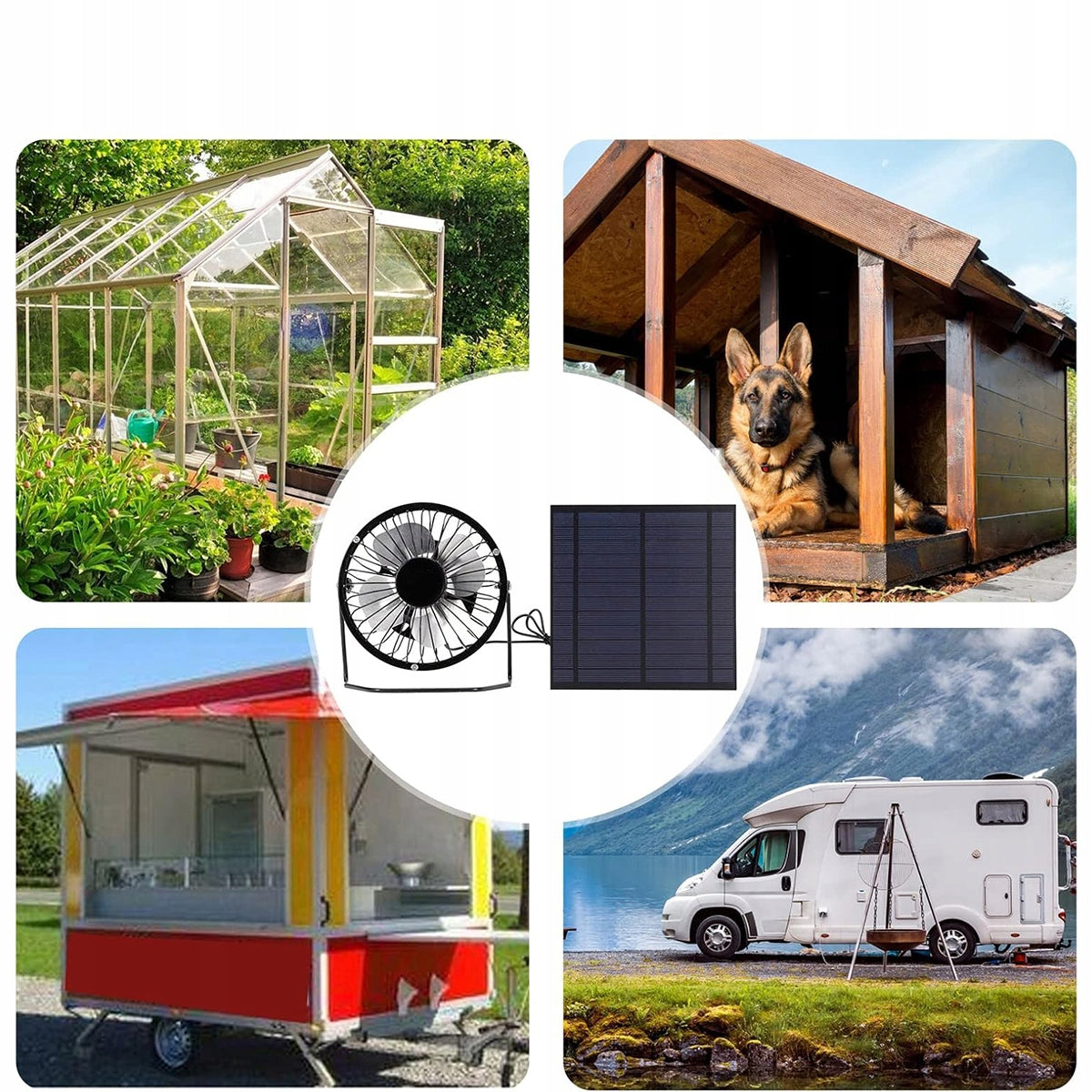 5W SOLAR FAN, EXHAUST FAN, FOR GREENHOUSE, SHED, CHICKEN COOP Model 6900581239711