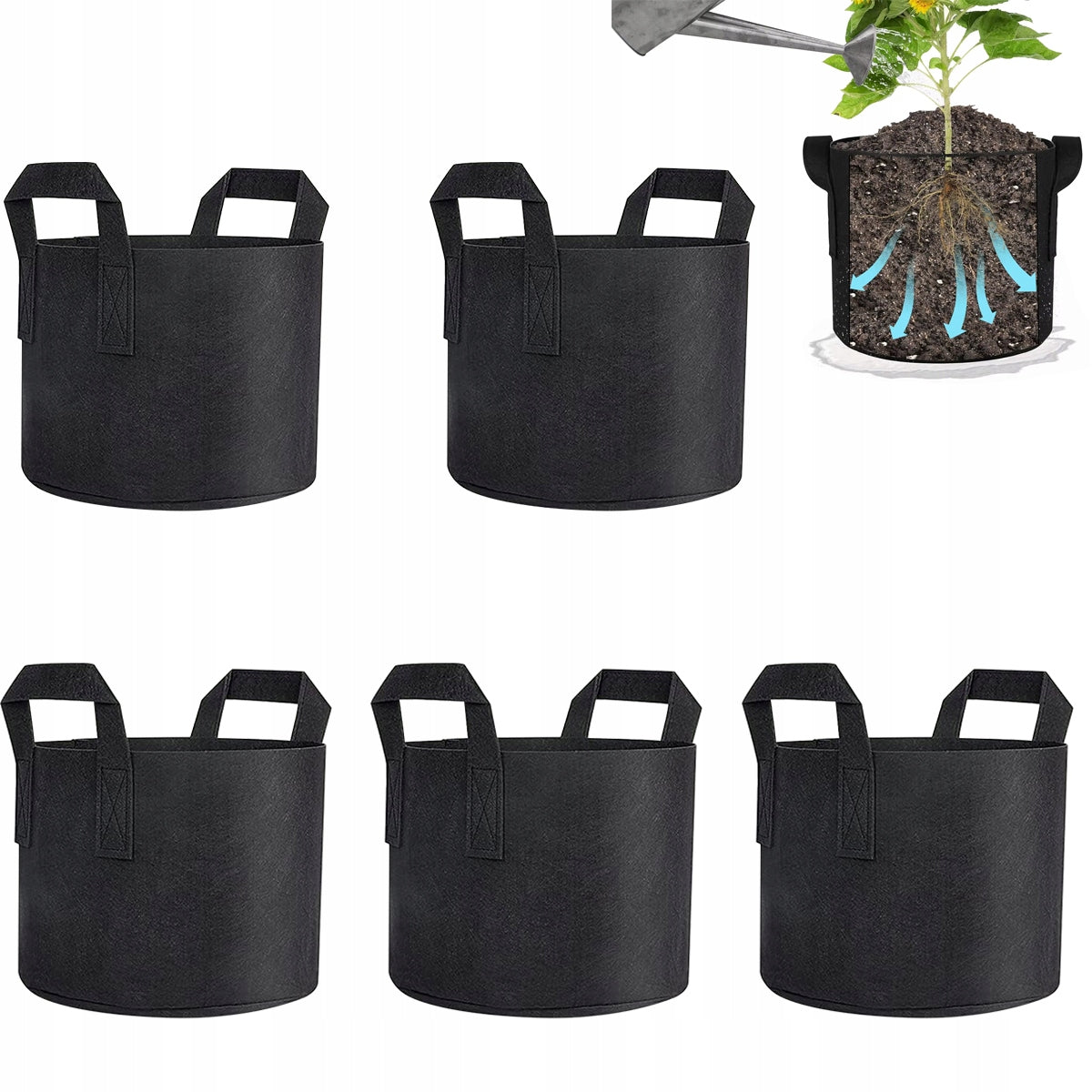 5X BAG PLANTING BAG 20L VEGETABLE TOMATOES PLANTER SEEDLINGS Manufacturer code 6921476125292