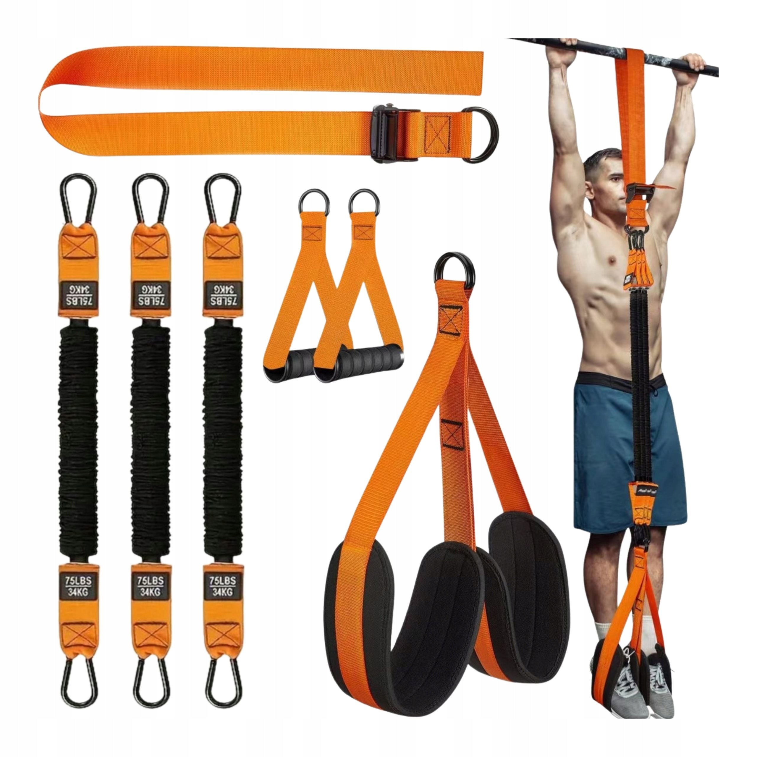 5in1 Resistance Bands Exercise Pull-Up Kit with Your Own Fitness Body