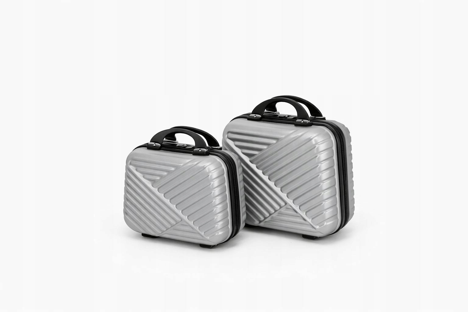 5in1 TRAVEL SUITCASE SET – SILVER LUXURY SET ON WHEELS Model Viaggio