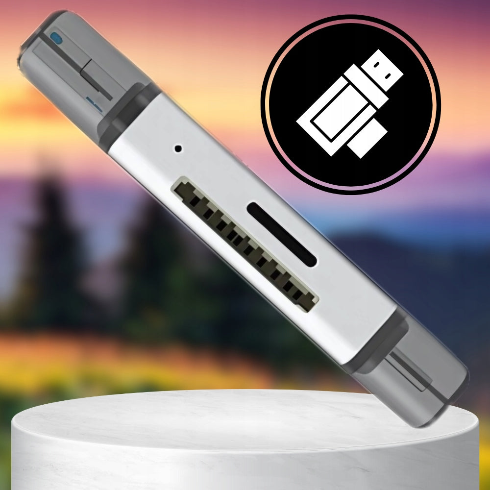 5in1 microSD / SDHC / SDXC / USB 3.0 / USB-C memory card reader up to 512GB Manufacturer code Czytnik kart pamięci 5w1 microSD