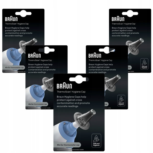 5x Braun ThermoScan Disposable Caps for Ear Thermometers 40 Pack