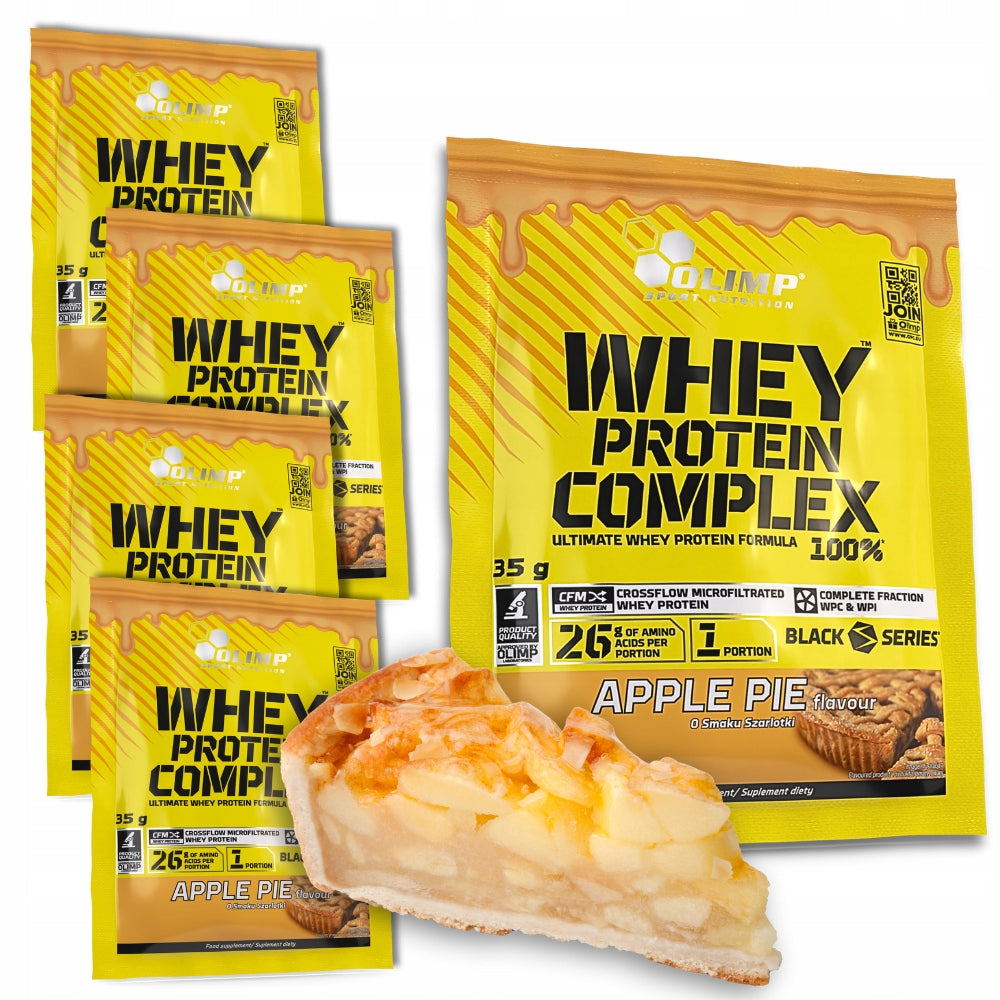 5x PROTEIN SUPPLEMENT Olimp Whey Protein Complex 100% serving 35g APPLE PIE