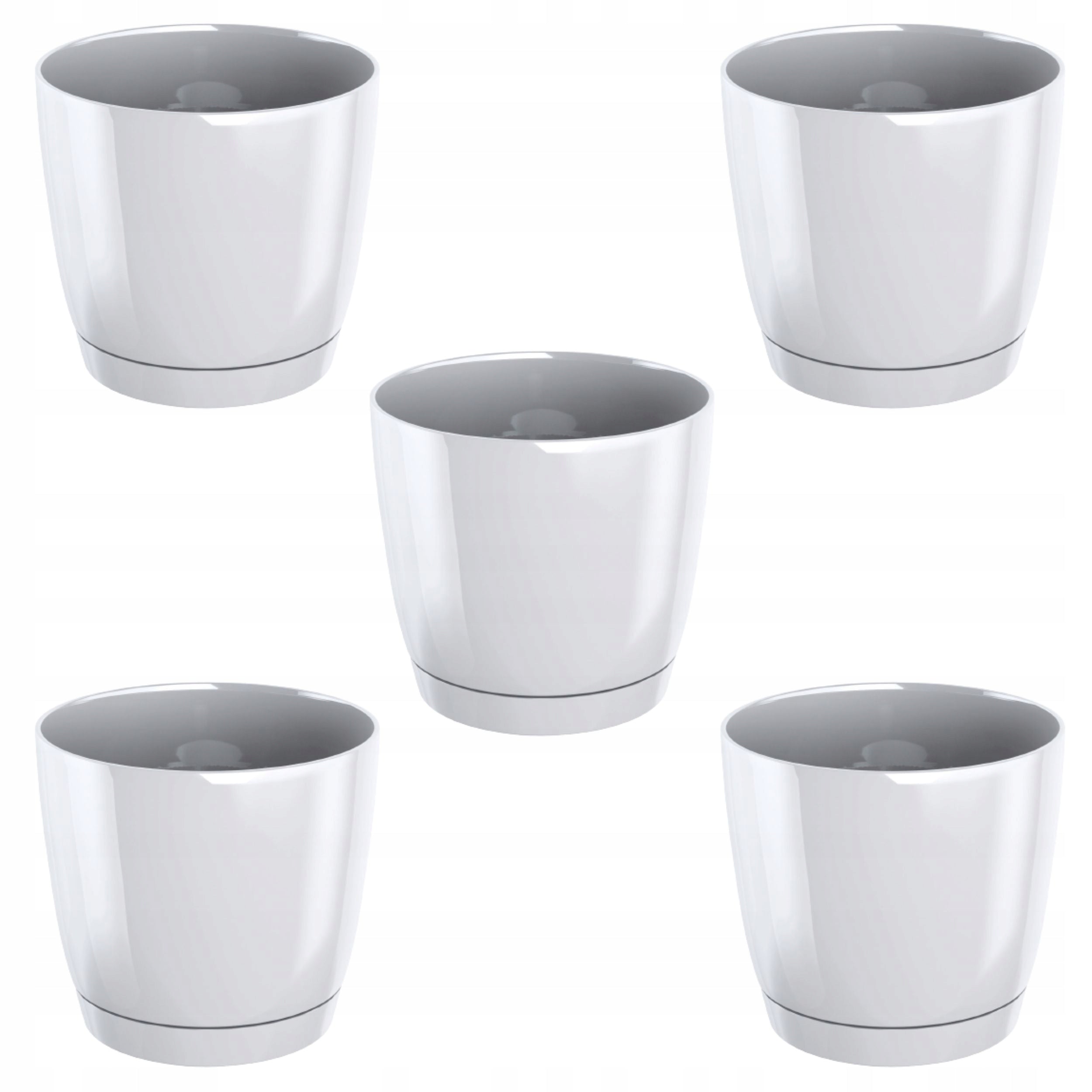 5x Round flower pot Coubi DUOP135 + stand