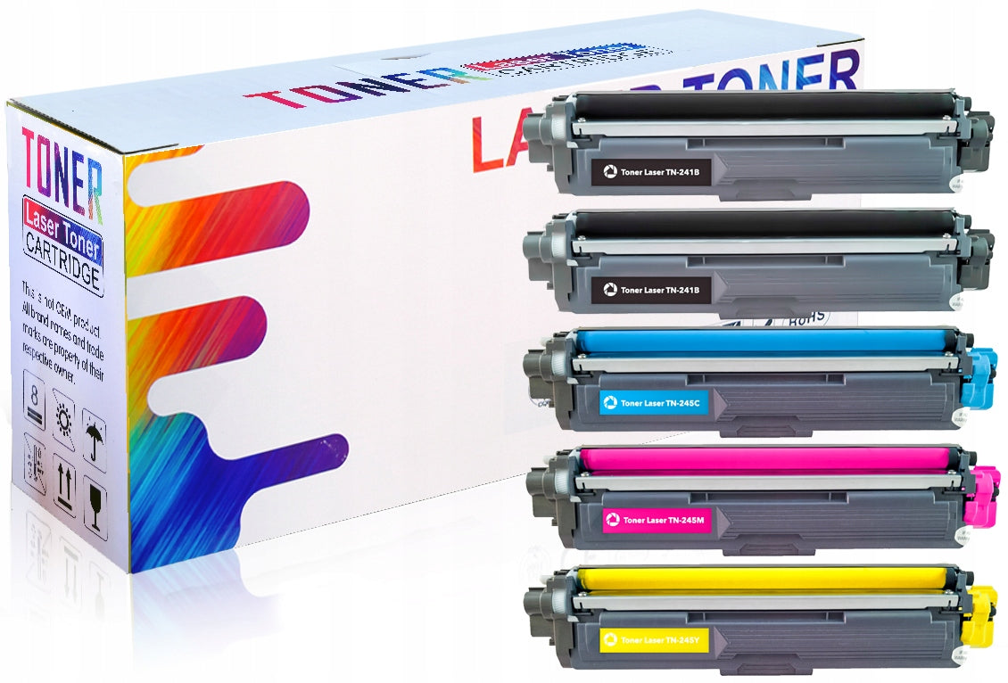 5x TONER FOR BROTHER TN241 DCP-9015CDW DCP-9020CDW