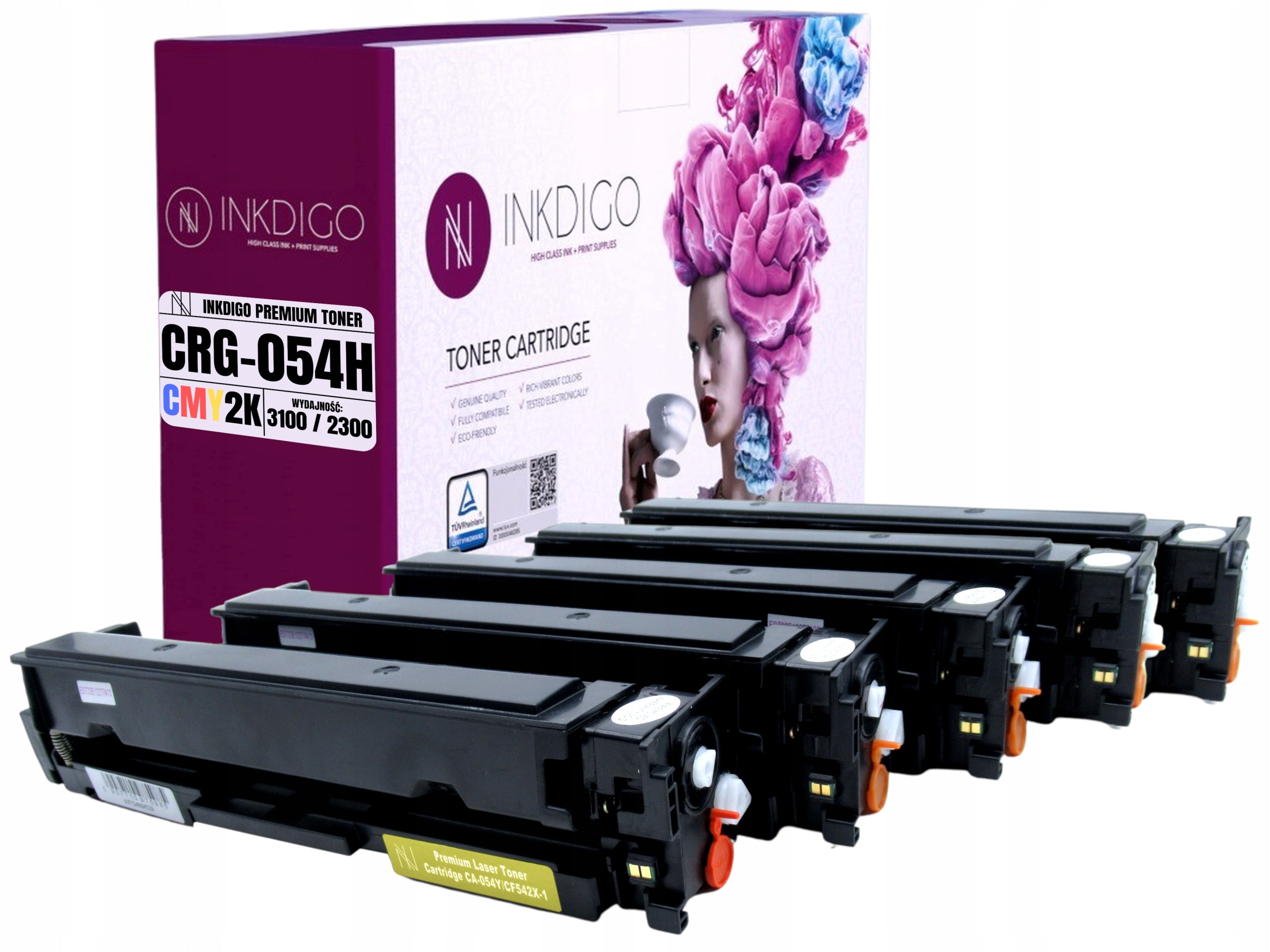 5x Toner cartridge for CANON I-Sensys CRG054 MF642Cdw MF643Cdw MF644Cdw printer